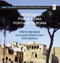 Carica l'immagine nel visualizzatore di Gallery, HI RES FILES: 193 “Tape-to-Disc Remasters” Series. - Respighi - Pini di Roma / Fontane di Roma Fritz Reiner - Chicago Symphony Orchestra | PCM 24/192