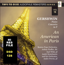 Carica l'immagine nel visualizzatore di Gallery, HI RES FILES: 192 “Tape-to-Disc Remasters” Series. George Gershwin - An American in Paris | Piano Concerto in F - PCM 24/192