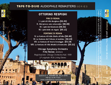 Load image into Gallery viewer, Audiophile sound CD n.193 “Tape-to-Disc Remasters” Respighi - Pini di Roma / Fontane di Roma Fritz Reiner - Chicago Symphony Orchestra