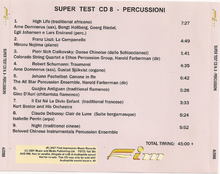 Carica l'immagine nel visualizzatore di Gallery, Audiophile sound PROMO “SUPER TEST CD VOLUME 8 PERCUSSIONI"