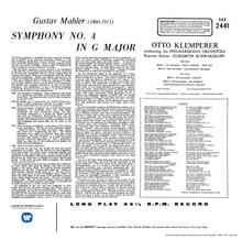 Load image into Gallery viewer, LP 'The Vinyl Collection' Mahler. Symphony n.4 Schwarzkopf, sop; Klemperer, dir. (LP orig. EMI Columbia SAX 2441) 1 LP 33 rpm with booklet. LP TVC 007