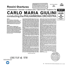 Carica l'immagine nel visualizzatore di Gallery, LP ‘The Vinyl Collection’ Giulini conducts Rossini Overtures Carlo Maria Giulini, dir. (LP orig. EMI Columbia SAX 2560/2) 1 LP 45 giri con fascicolo. LP TVC 012 / 2 (Record 2 of SET of 2)