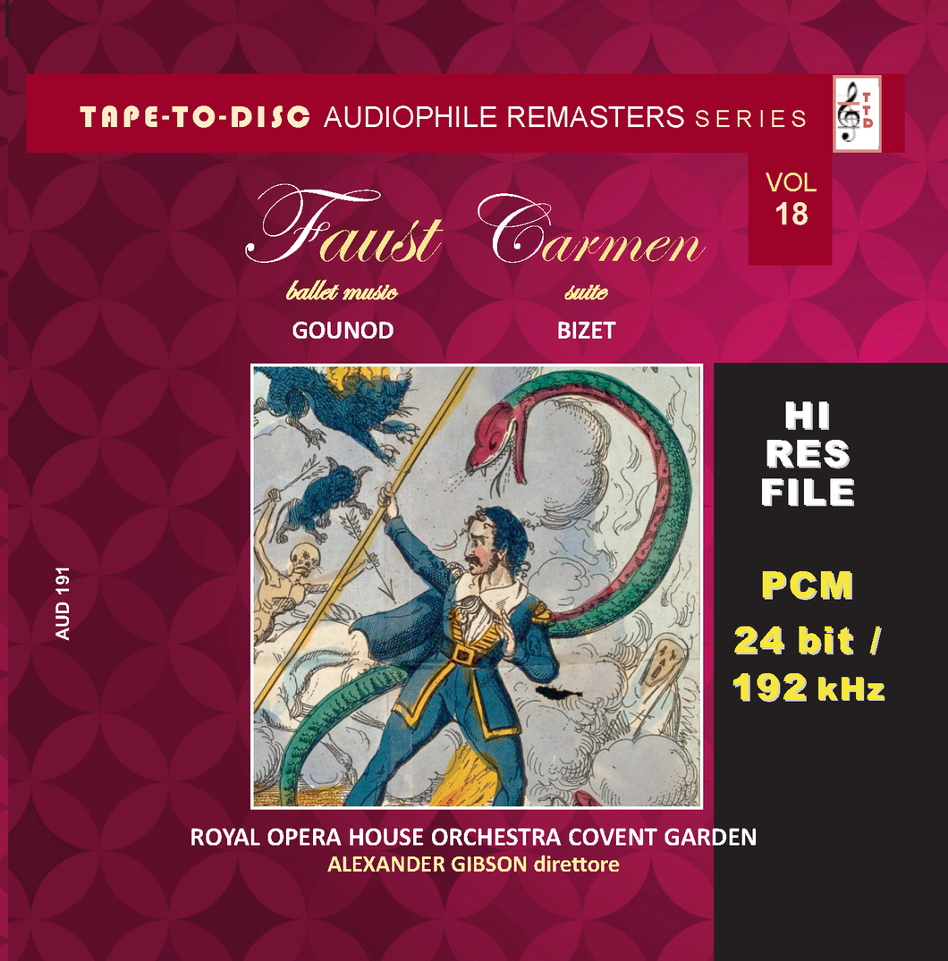 HI RES FILES: 191  “Tape-to-Disc Remasters” Series. Charles Gounod - Faust | Georges Bizet - Carmen - PCM 24/192