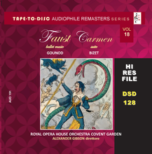 Carica l&#39;immagine nel visualizzatore di Gallery, HI RES FILES: 191  “Tape-to-Disc Remasters” Series. Charles Gounod - Faust |Georges Bizet - Carmen - DSD 128
