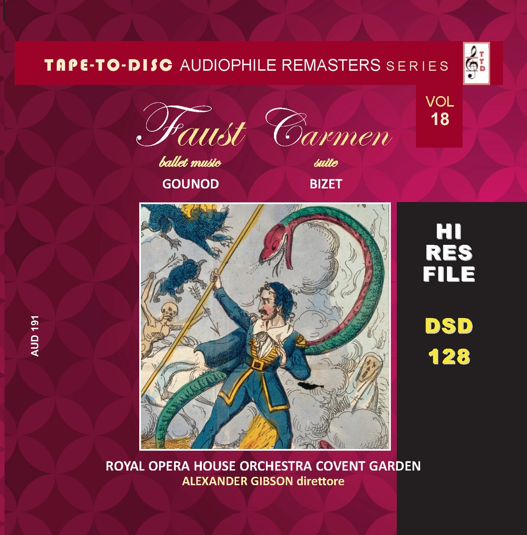 HI RES FILES: 191  “Tape-to-Disc Remasters” Series. Charles Gounod - Faust |Georges Bizet - Carmen - DSD 128