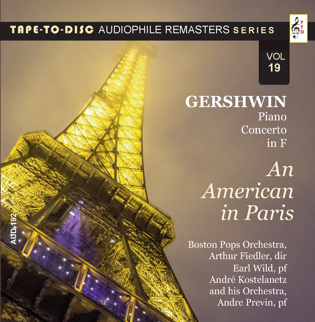 Audiophile sound CD n.192  “Tape-to-Disc Remasters” Gershwin - An American in Paris - Piano Concerto in F