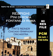 Carica l&#39;immagine nel visualizzatore di Gallery, HI RES FILES: 193 “Tape-to-Disc Remasters” Series. - Respighi - Pini di Roma / Fontane di Roma  Fritz Reiner - Chicago Symphony Orchestra | PCM 24/192
