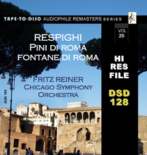 Carica l&#39;immagine nel visualizzatore di Gallery, HI RES FILES: 193 “Tape-to-Disc Remasters” Series. - Respighi - Pini di Roma / Fontane di Roma  Fritz Reiner - Chicago Symphony Orchestra | DSD 128
