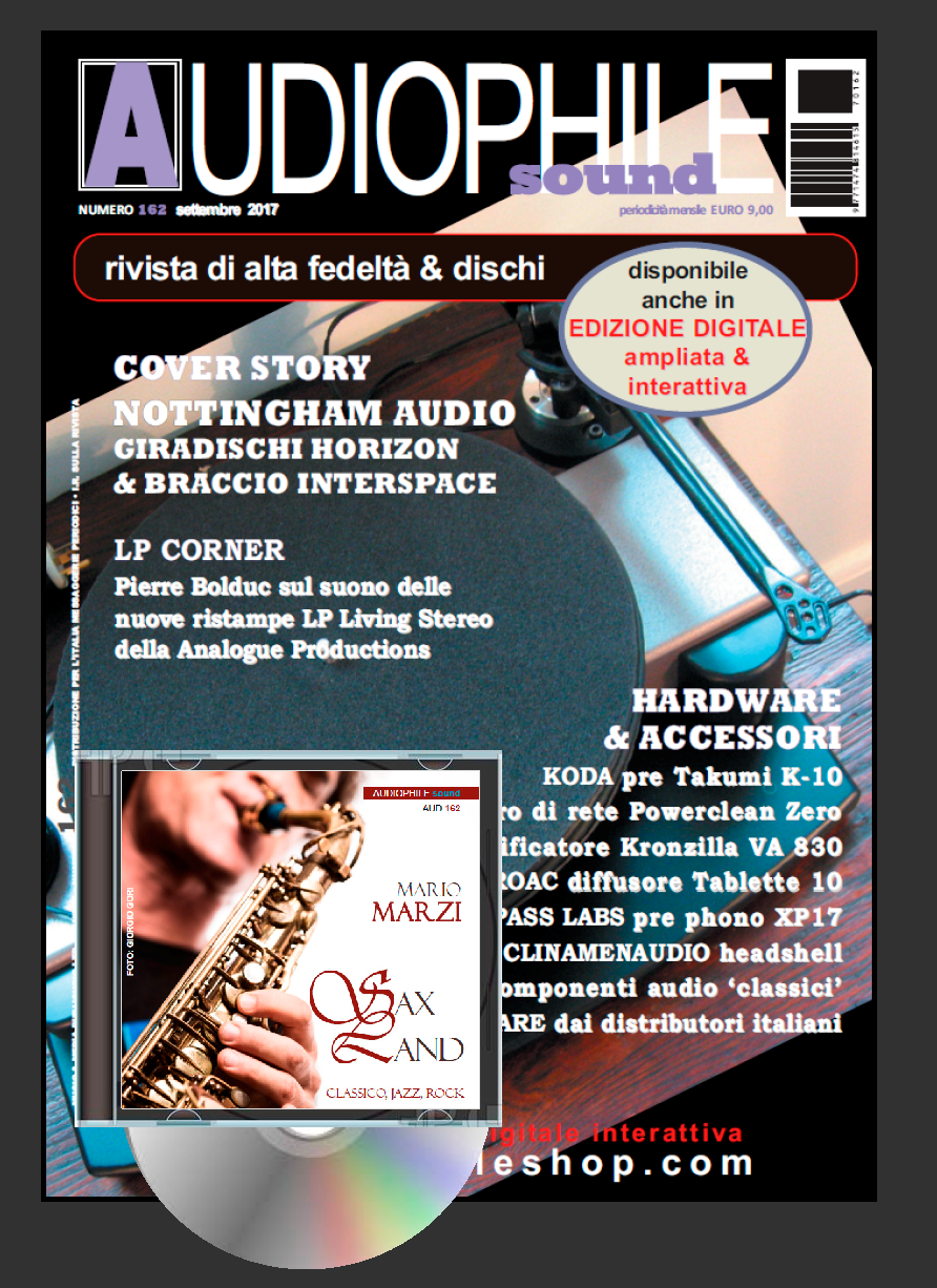 Audiophile sound n.162 (disponibili: ediz. CARTA con CD /  ediz. DIGITALE con e senza CD)