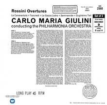 Load image into Gallery viewer, LP &#39;The Vinyl Collection&#39; Giulini conducts Rossini Overtures Carlo Maria Giulini, dir. (LP orig. EMI Columbia SAX 2560/2) 1 45 rpm LP with booklet. LP TVC 012/2 (Record 2 of SET of 2)
