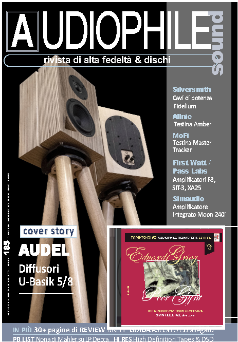 Audiophile sound n.185 (disponibili: ediz. CARTA con CD /  ediz. DIGITALE con e senza CD)
